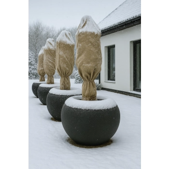 Donica betonowa VIENNA M Ø450 × 892 mm – Talerz Betonowy