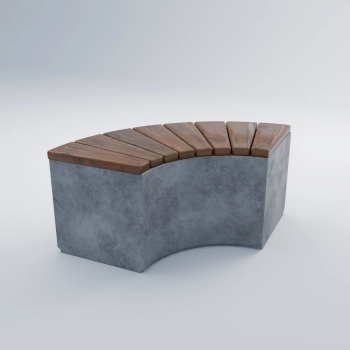 CIRCO - modułowa ławka betonowa – 1 element – system łączony