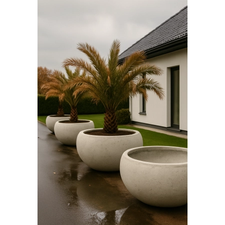 Donica betonowa VIENNA M Ø450 × 892 mm – Talerz Betonowy