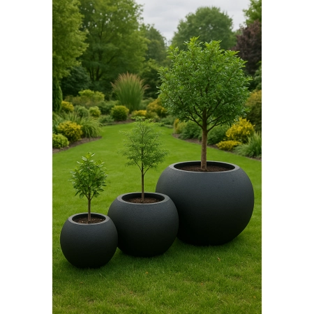 Donica betonowa SPHERE M 650 x 567 mm – Średnia kula betonowa