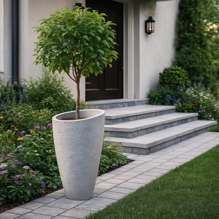 Donica betonowa cylindryczna MILANO 90x50 cm – większy rozmiar