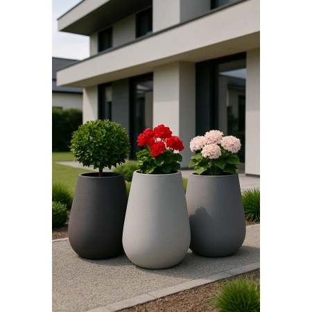 Doniczka w kształcie kropli NAPLES M – 700 x 360/570D mm