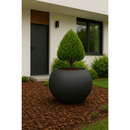 Donica betonowa SPHERE L 800 x 700 mm – Duża kula betonowa do ogrodu i wnętrz