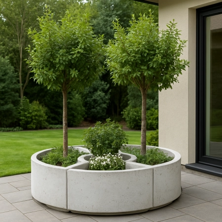 CIRCO - modułowa ławka betonowa – 1 element – system łączony