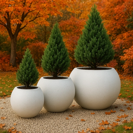 Donica betonowa SPHERE M 650 x 567 mm – Średnia kula betonowa