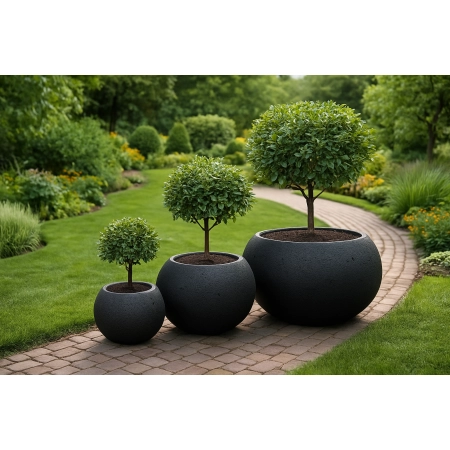 Donica betonowa SPHERE S 500 x 430 mm – Mała kula betonowa