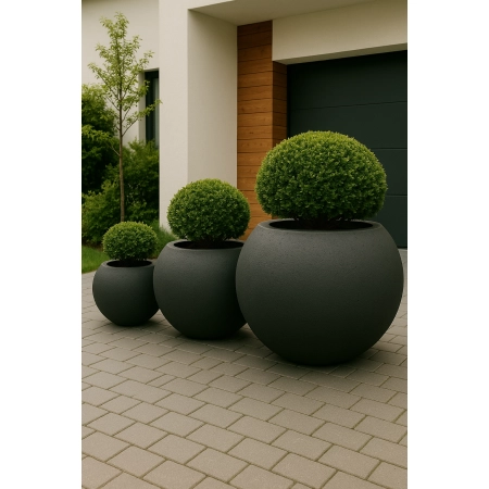 Donica betonowa SPHERE S 500 x 430 mm – Mała kula betonowa