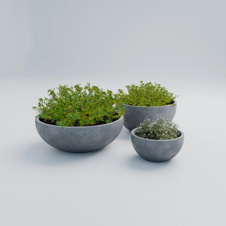 Donica betonowa VIENNA S Ø260 × 600 mm – Talerz Betonowy